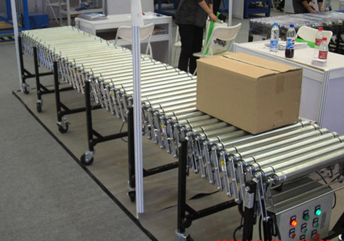 伸縮輥筒輸送機運行圖,www.hnycsy.cn